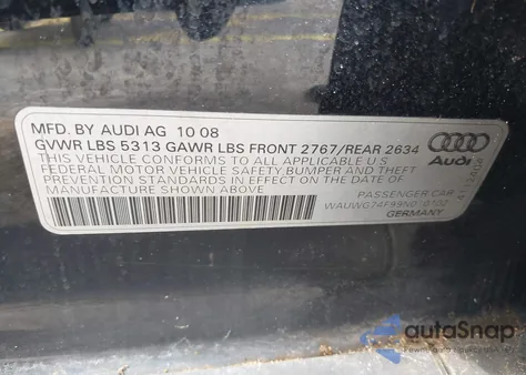 2009 Audi A6 3.0 Premium z USA, uszkodzony, nr VIN WAUWG74F99N010102